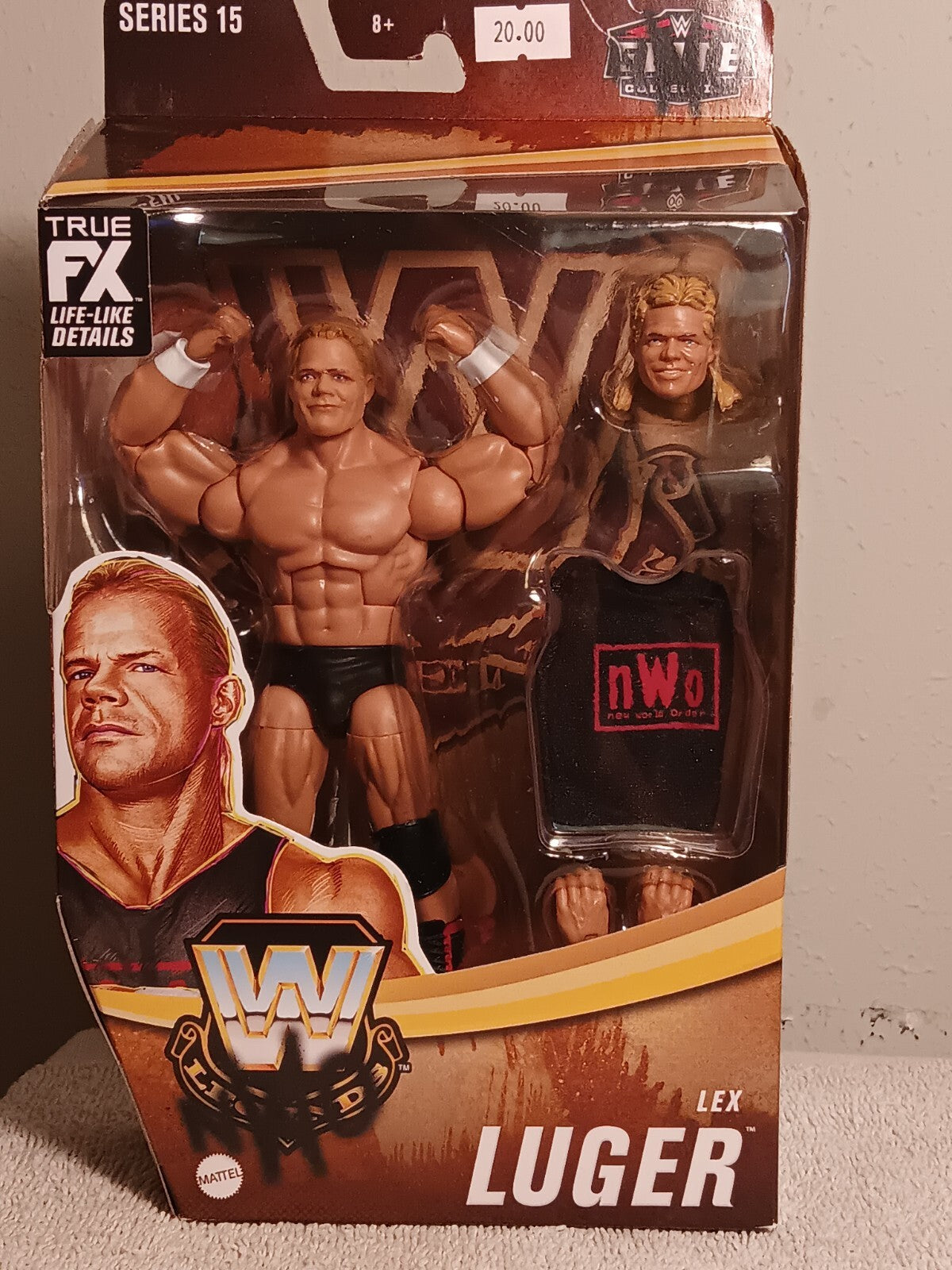 Mattel WWE ELITE Legends Series 15 Lex Luger Action Figure Black NWO