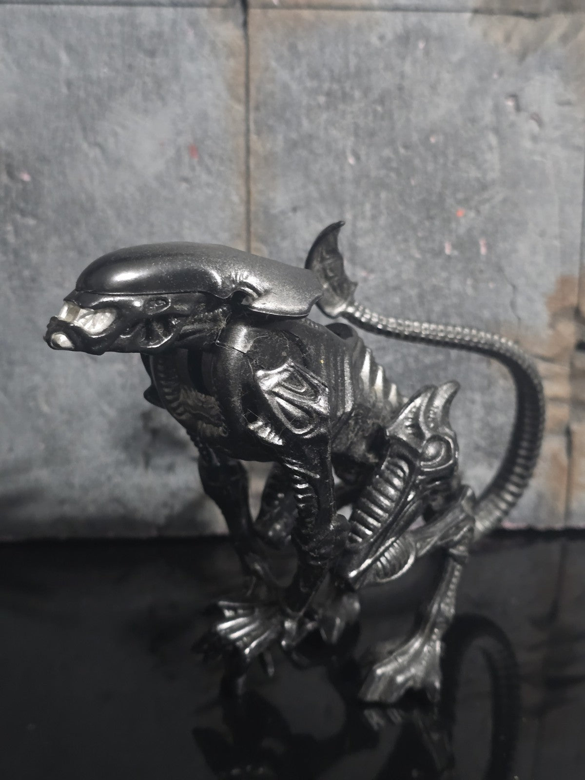 Rare 1993 Kenner Alien Xenomorph  Action Figure Loose Black And Silver￼