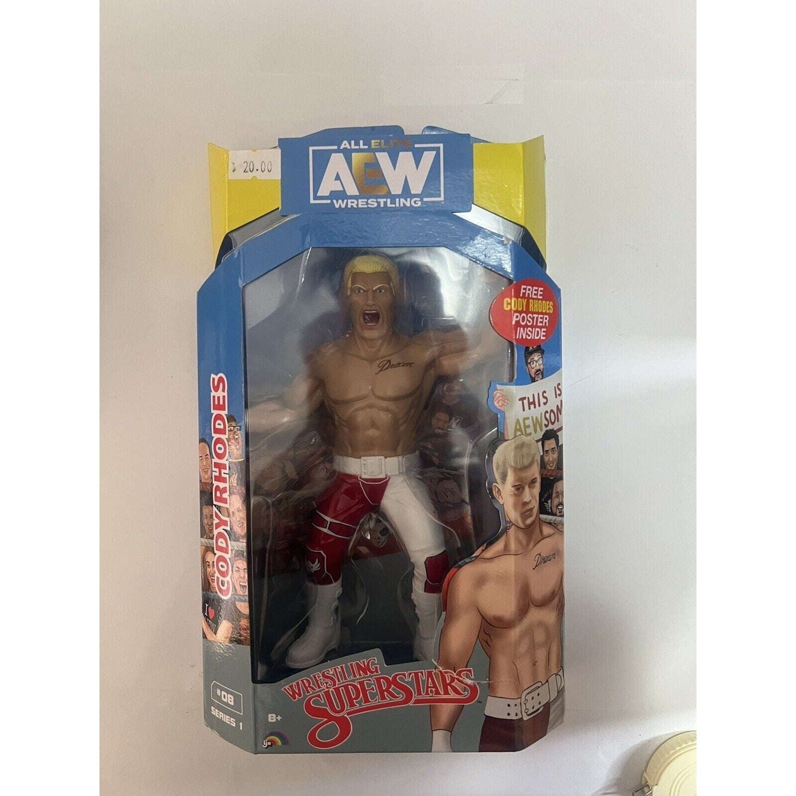 All Elite Wrestling Superstars — Cody Rhodes Action Figure with Poster