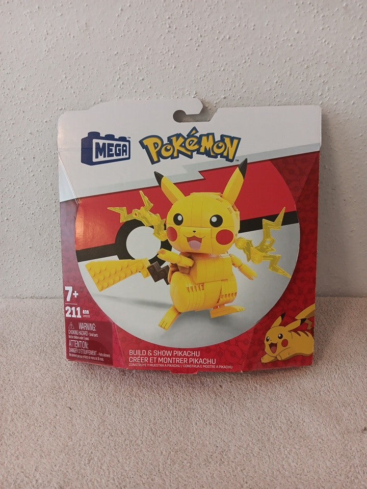 Mega Build &Show Pokemon Pikachu Figure Building Blocks Set 