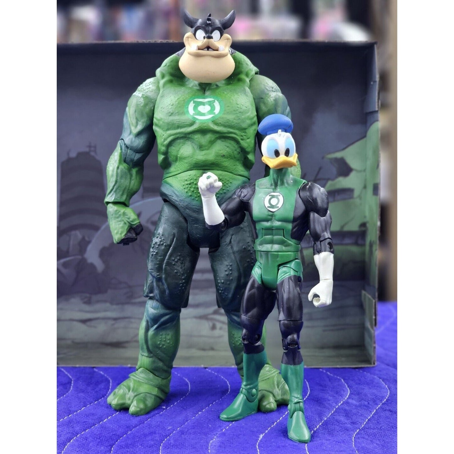 Custom Green Lantern Corps Pete Dcuc Disney Kilowog Base NO DONALD!