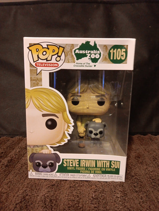Funko Pop! Television Australia Zoo (1105) Steve Irwin with Sui Vinyl Figure