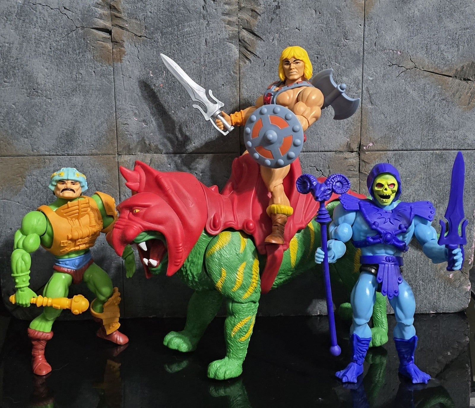Masters of the Universe  2020 Lot  HeMan,Skeletor,Man At Arms, Battle Cat 