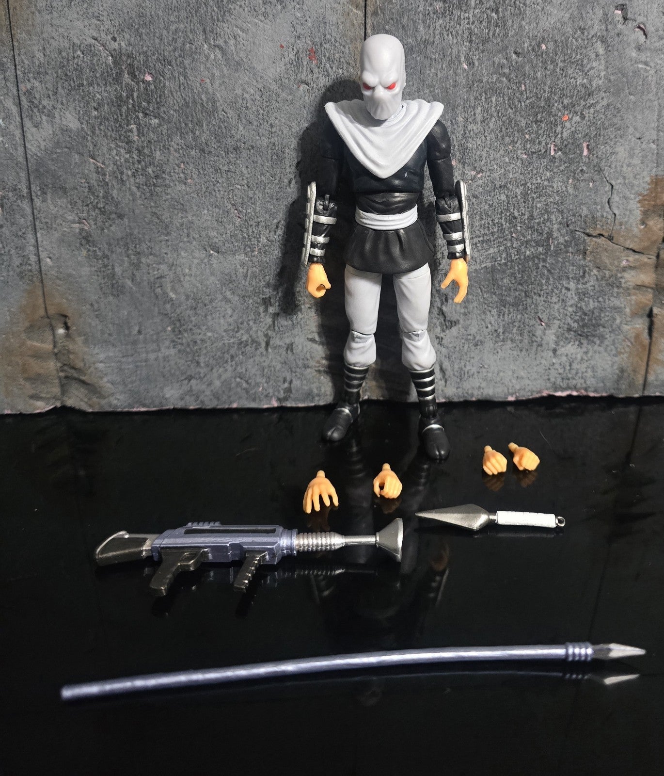 BST AXN TMNT Ninja Turtles In Time WHITE FOOT CLAN SOLDIER LOOSE!  