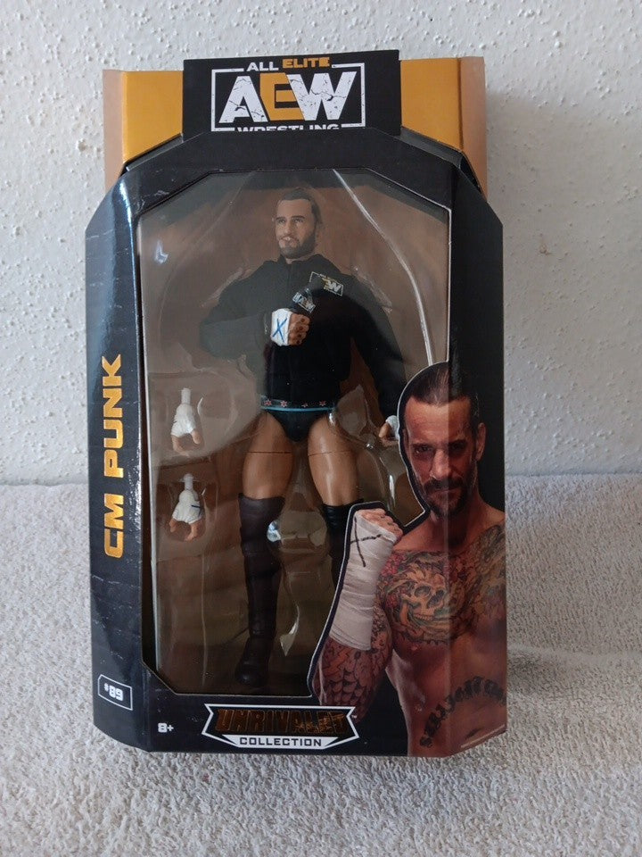 Jazwares AEW Unrivaled Collection #89 CM Punk 7" Action Figure 