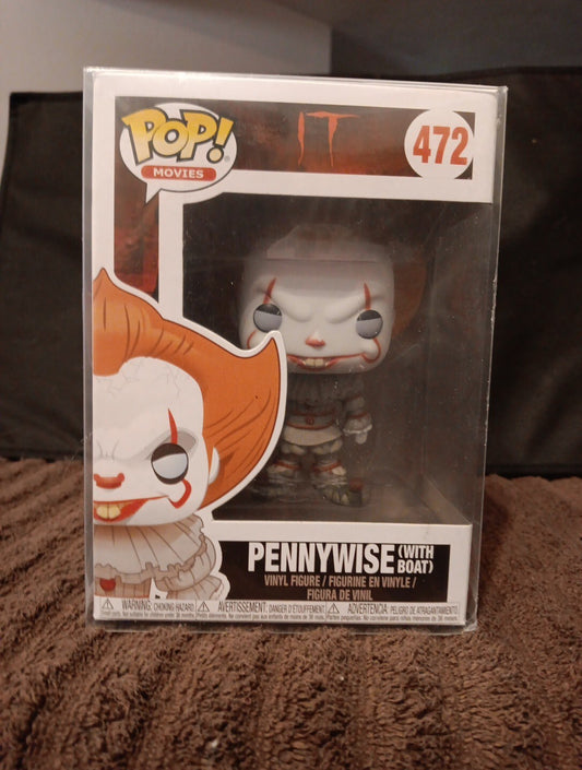 Pennywise with boat "It" Funko Pop! Vinyl Figure #472 New