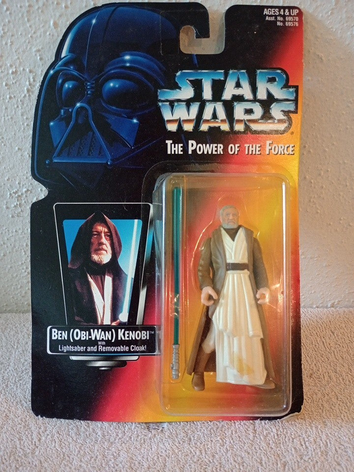 1995 Star Wars The Power of the Force Ben Obi-Wan Kenobe Figure Long Lightsaber