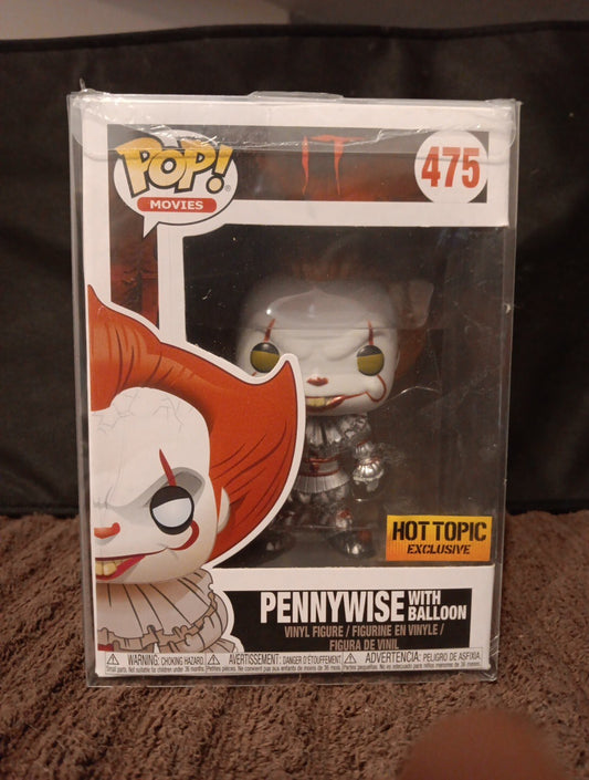 NEW Funko Pop! Movies Pennywise With Balloon #475 Hot Topic Exclusive Figure