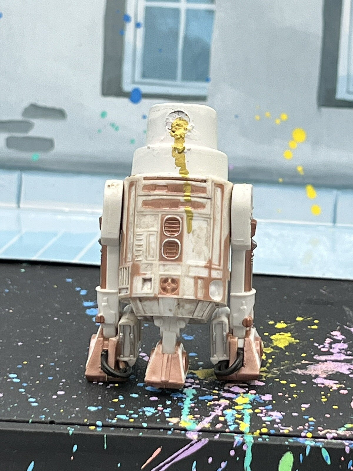 Custom R2-Spray2 Black Star Wars Black Series R2-D2 R2D2 graffiti spray can cap