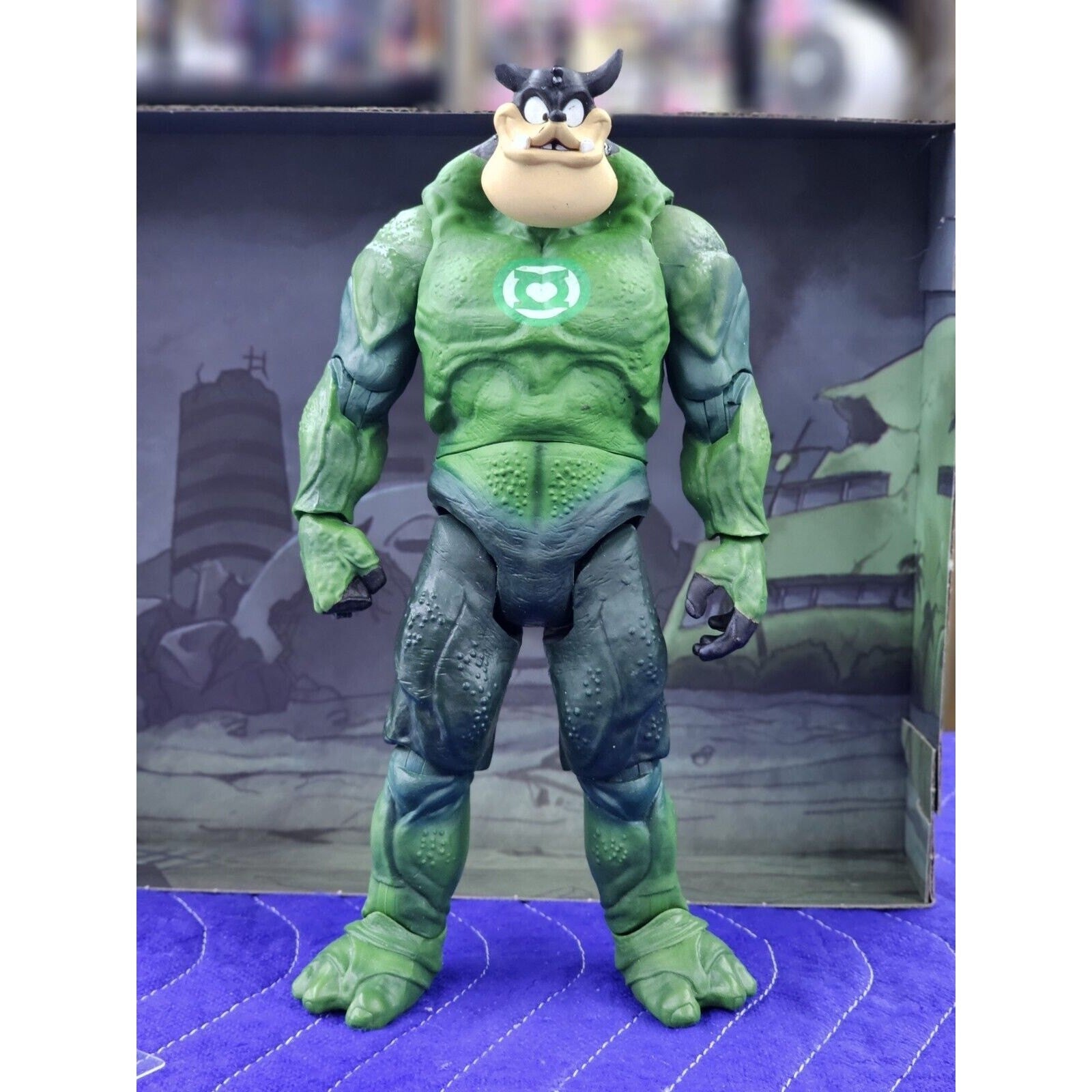 Custom Green Lantern Corps Pete Dcuc Disney Kilowog Base NO DONALD!