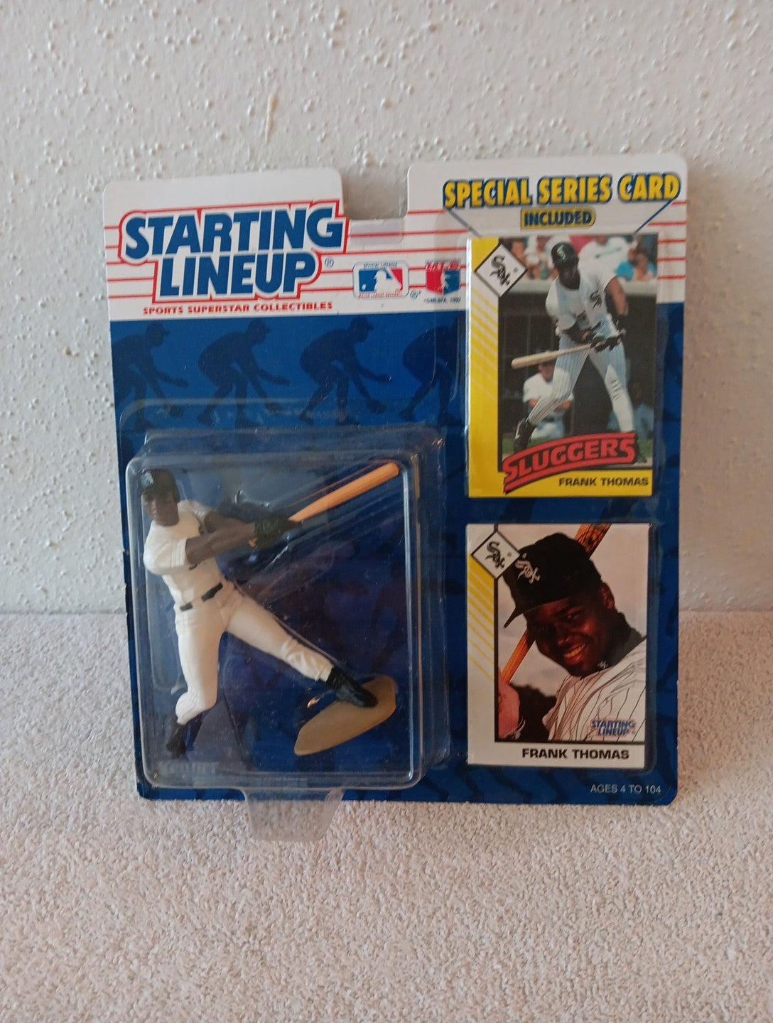 Frank Thomas-1993 Kenner Starting Lineup-Baseball w/2 cards