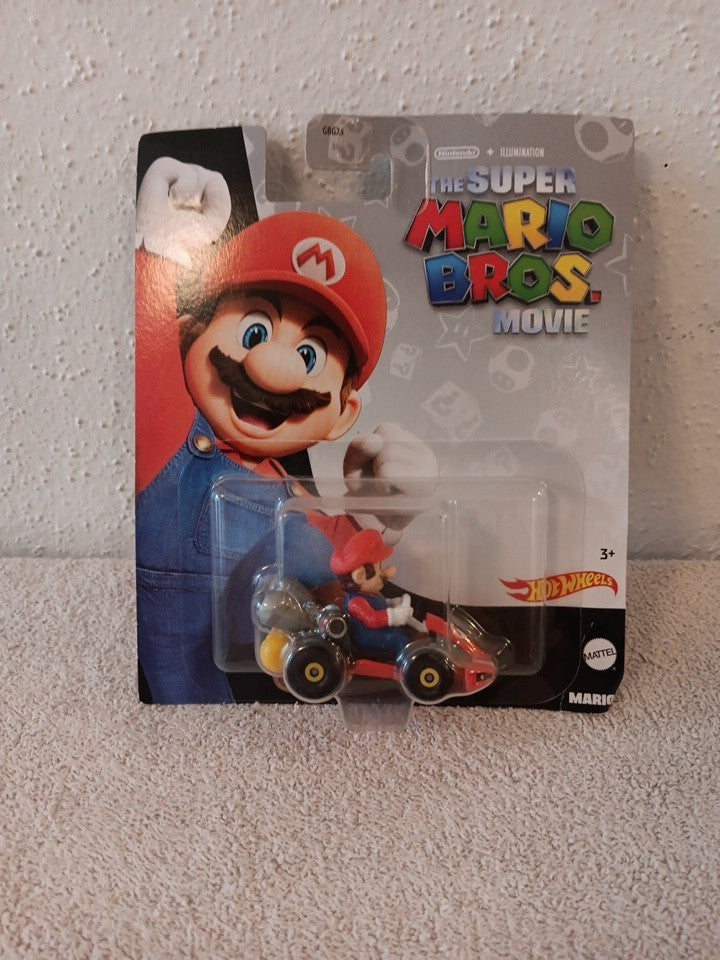 ✅ Hot Wheels Mario The Super Mario Bros. Movie Mario Kart Illumination Race Car