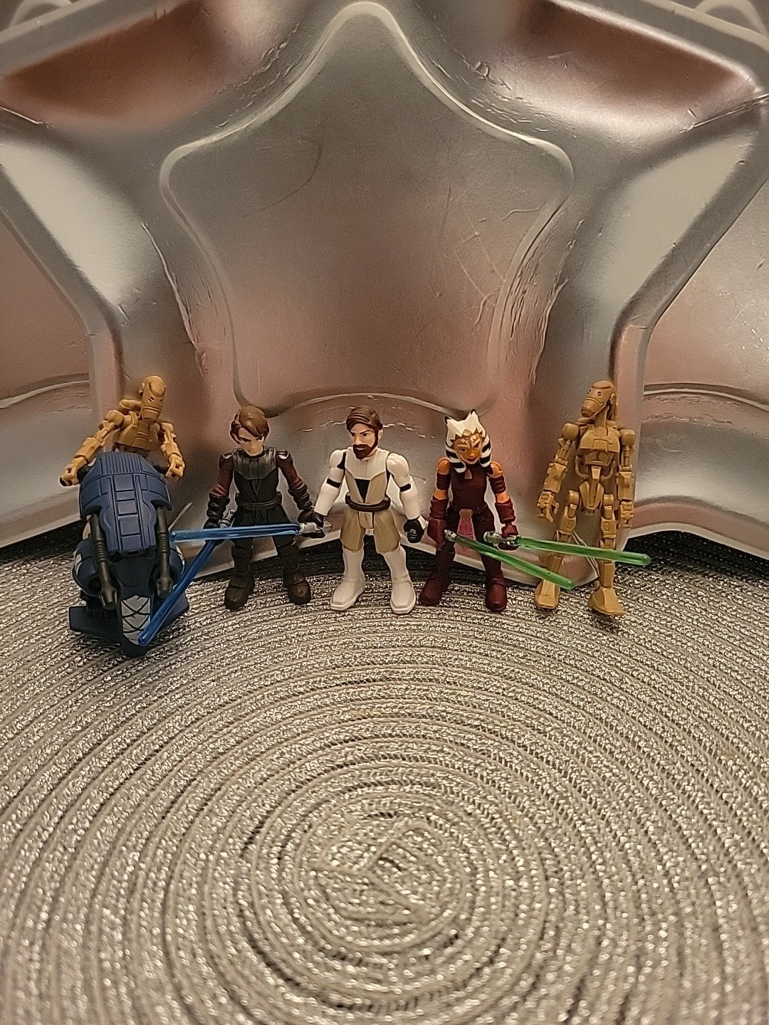 Star Wars Mission Fleet Clone Wars Ahsoka Anakin Obi Wan & Droids Lot Of 5