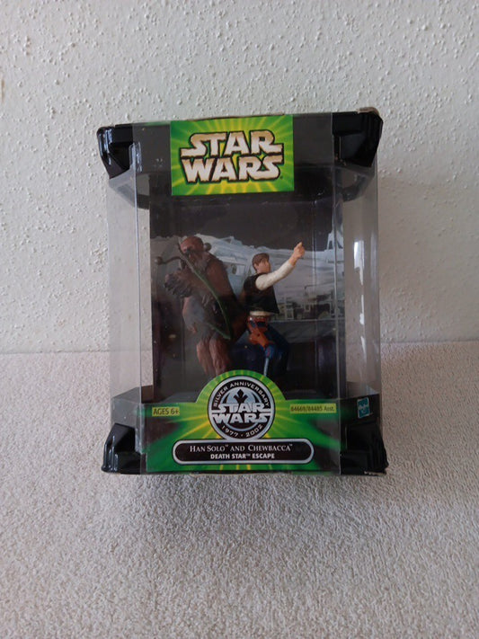 Han Solo & Chewbacca Death Star Escape STAR WARS Silver Anniversary 