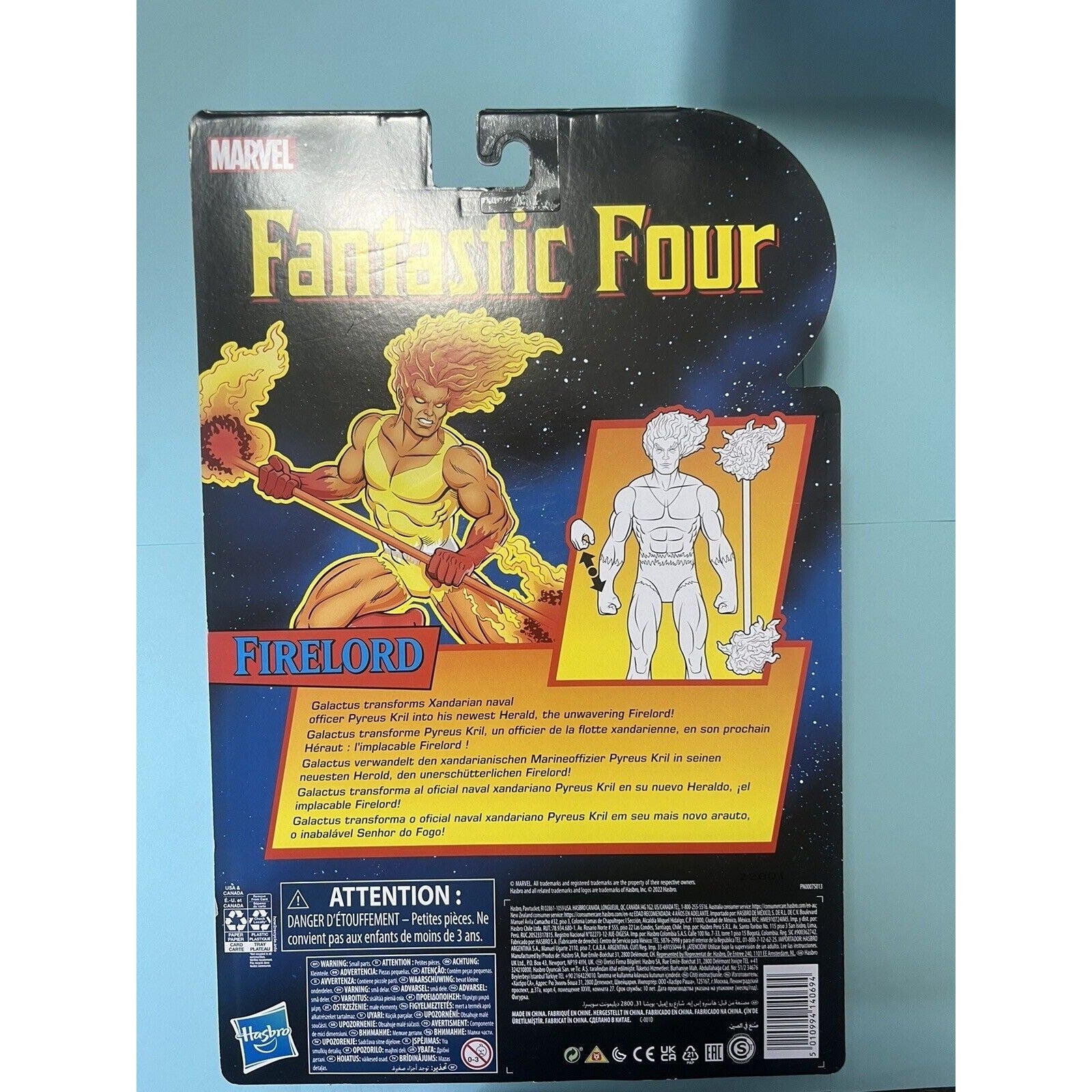 Marvel Legends Series Retro Fantastic Four FIRELORD 6" Action Figure Hasbro New