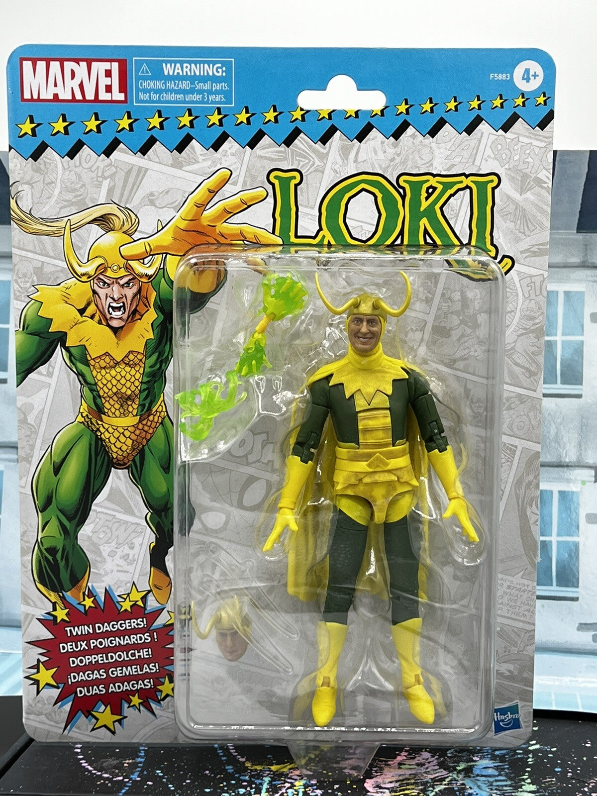 Classic Loki Marvel Legends Disney+ Plus No Khonshu BAF Retro Re-Carded