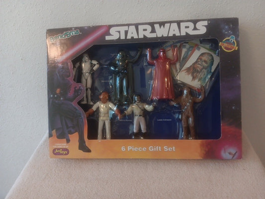 Vintage Star Wars Bend-Ems 6 Piece Set Cards Chewbacca Ackbar Vader Lando