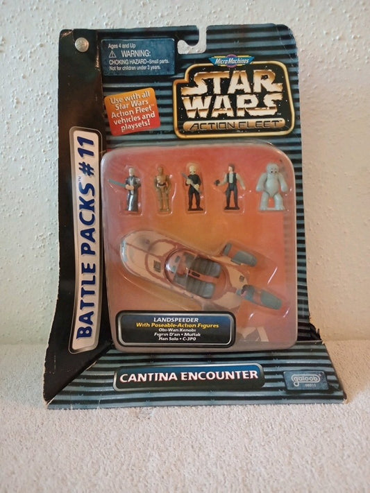 1997 Star Wars Action Fleet Battle Packs #11 Cantina Encounter, Box Damage 