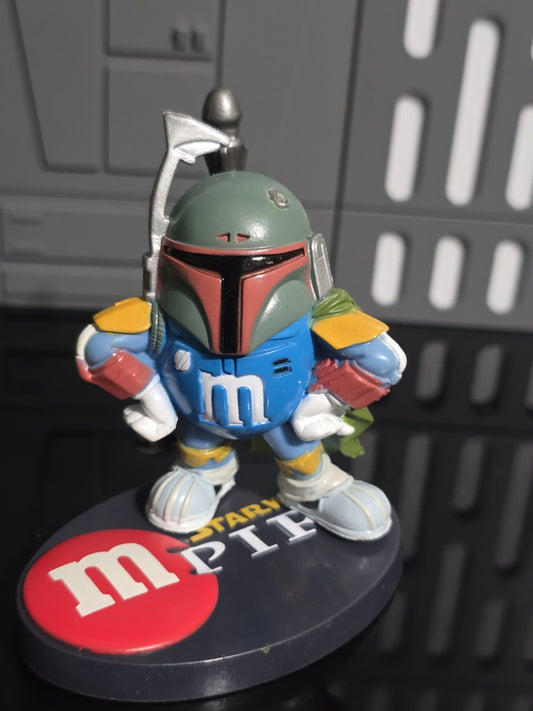 2005 Mandalorian Boba Fett Blue M&M's 2.5" PVC Action Figure Star Wars mPire