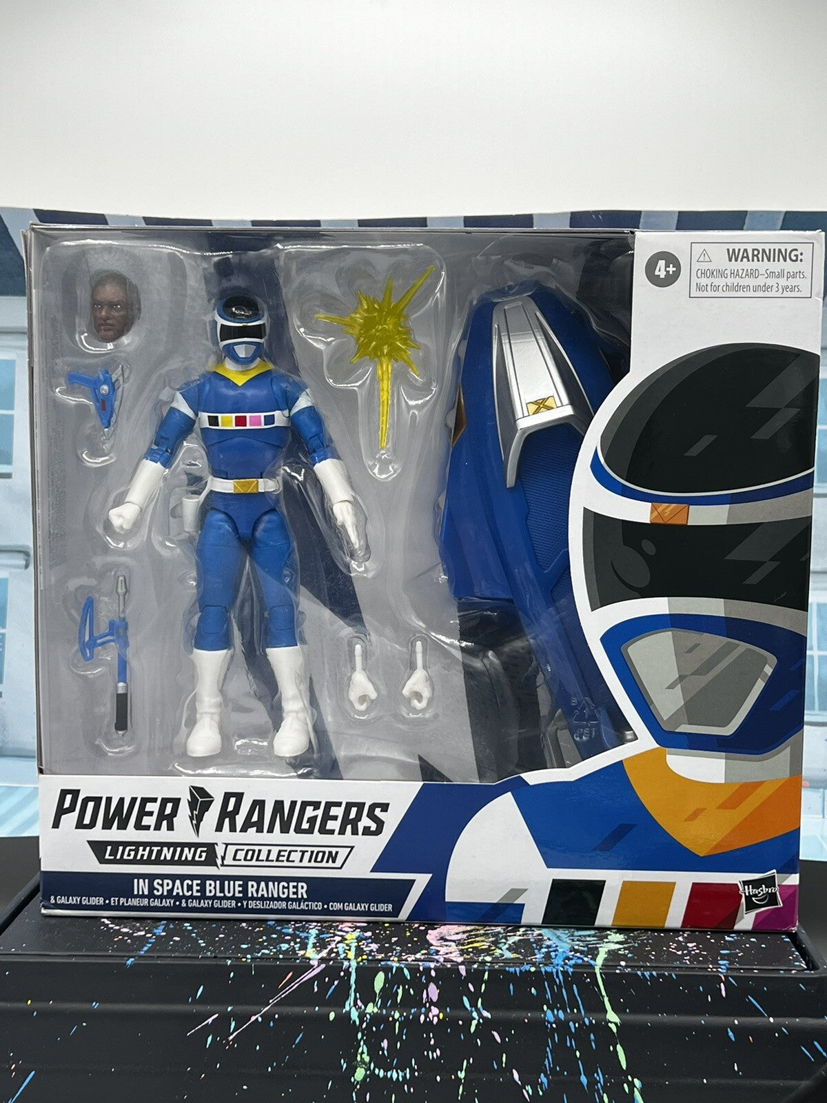 In Space Blue Ranger & Galaxy Glider Power Rangers Lightning Collection Deluxe