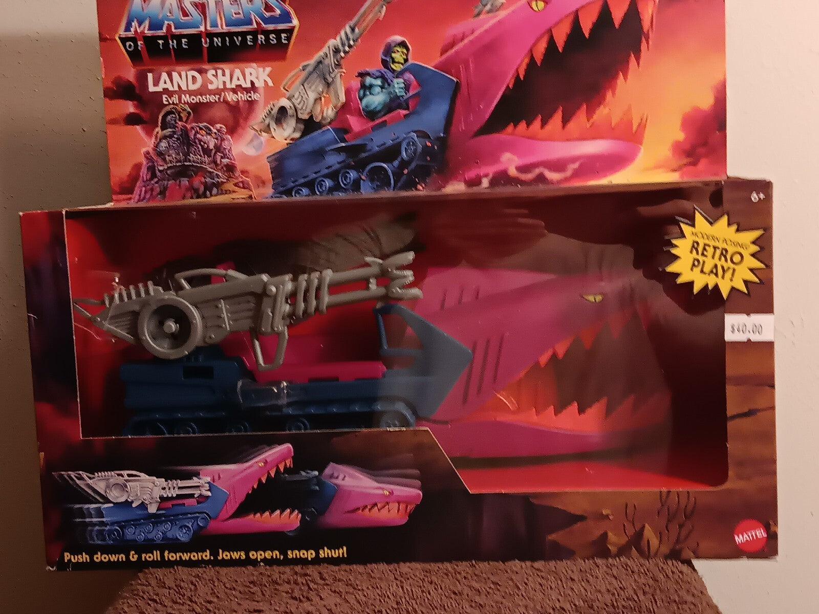 Mattel Masters of the Universe Motu Retro Play Land Shark & Rise of Evil Figures