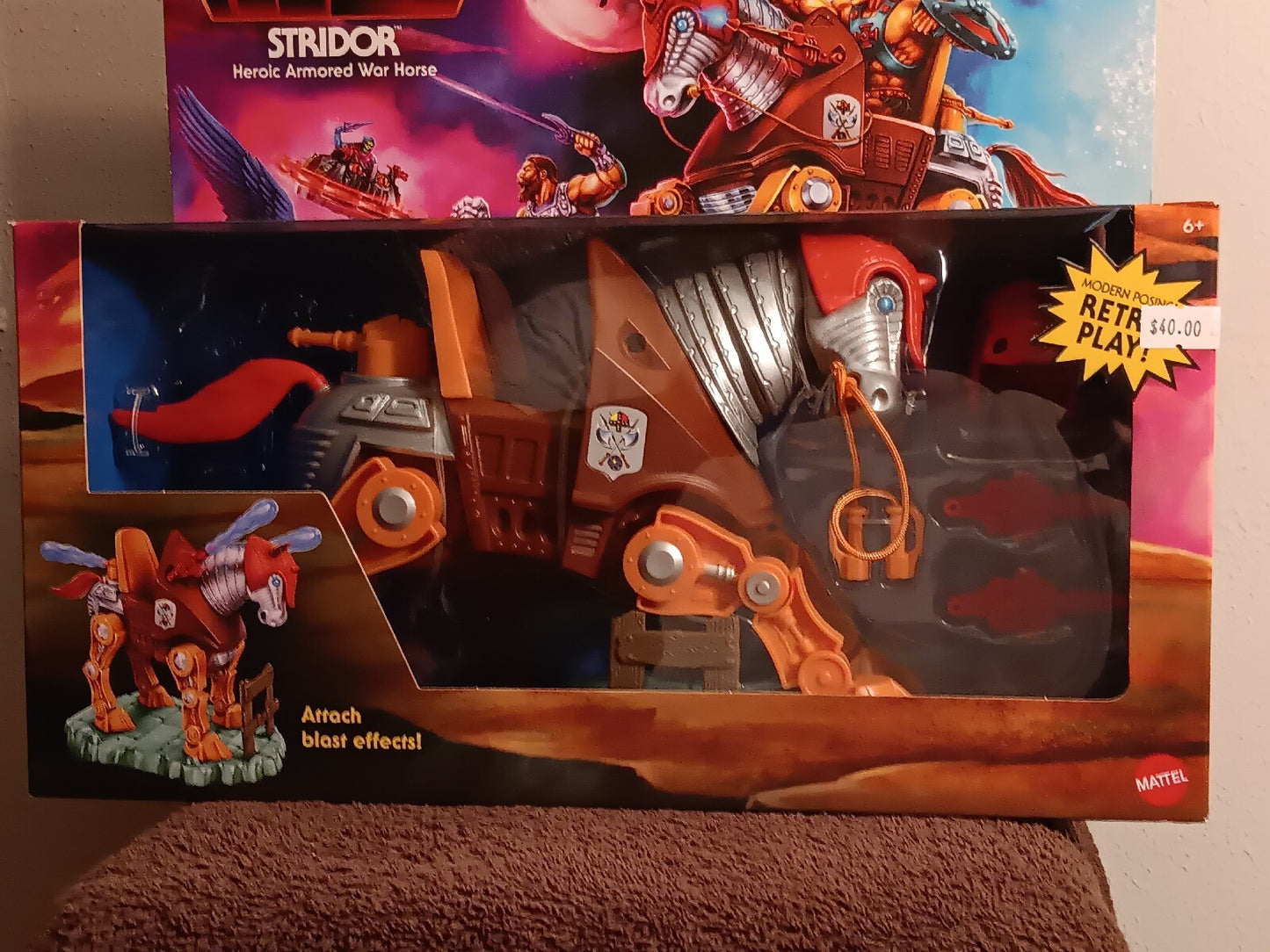 Masters of the Universe-Retro Play Stridor Heroic War Horse-New 
