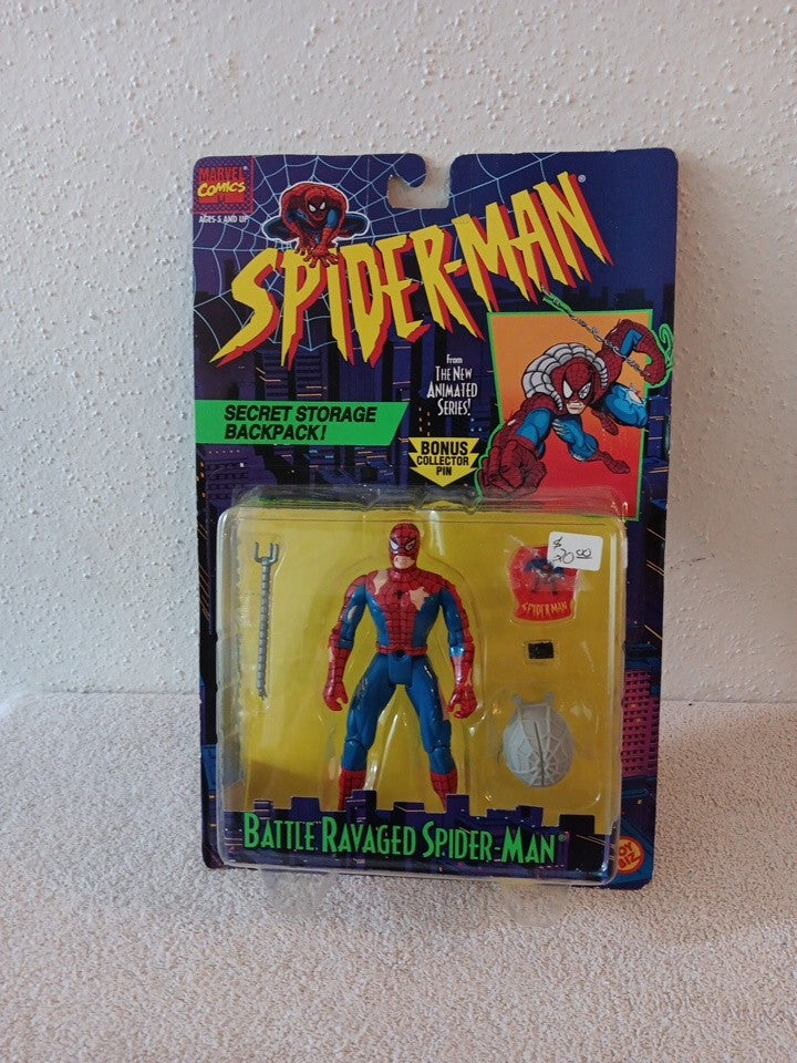 BATTLE RAVAGED SPIDERMAN 5" Action Figure  Toybiz 