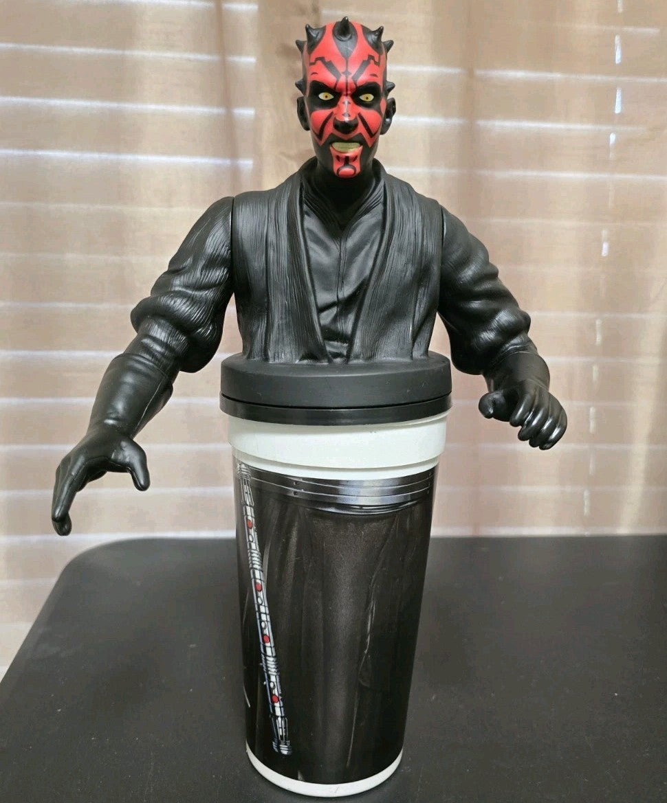 1999 Star Wars Episode I Cup Lid Topper & Cup Taco Bell  - Darth Maul