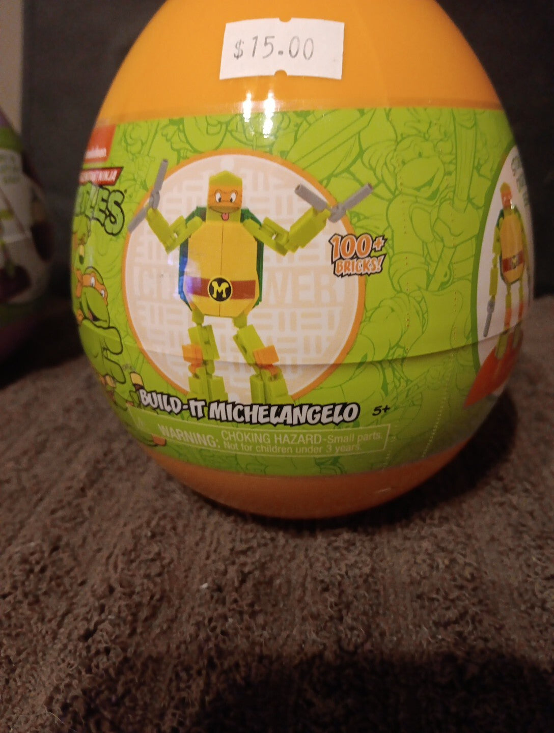 TMNT MICHELANGELO (Teenage Mutant Ninja Turtles) Nickelodeon Build-It Set- NEW