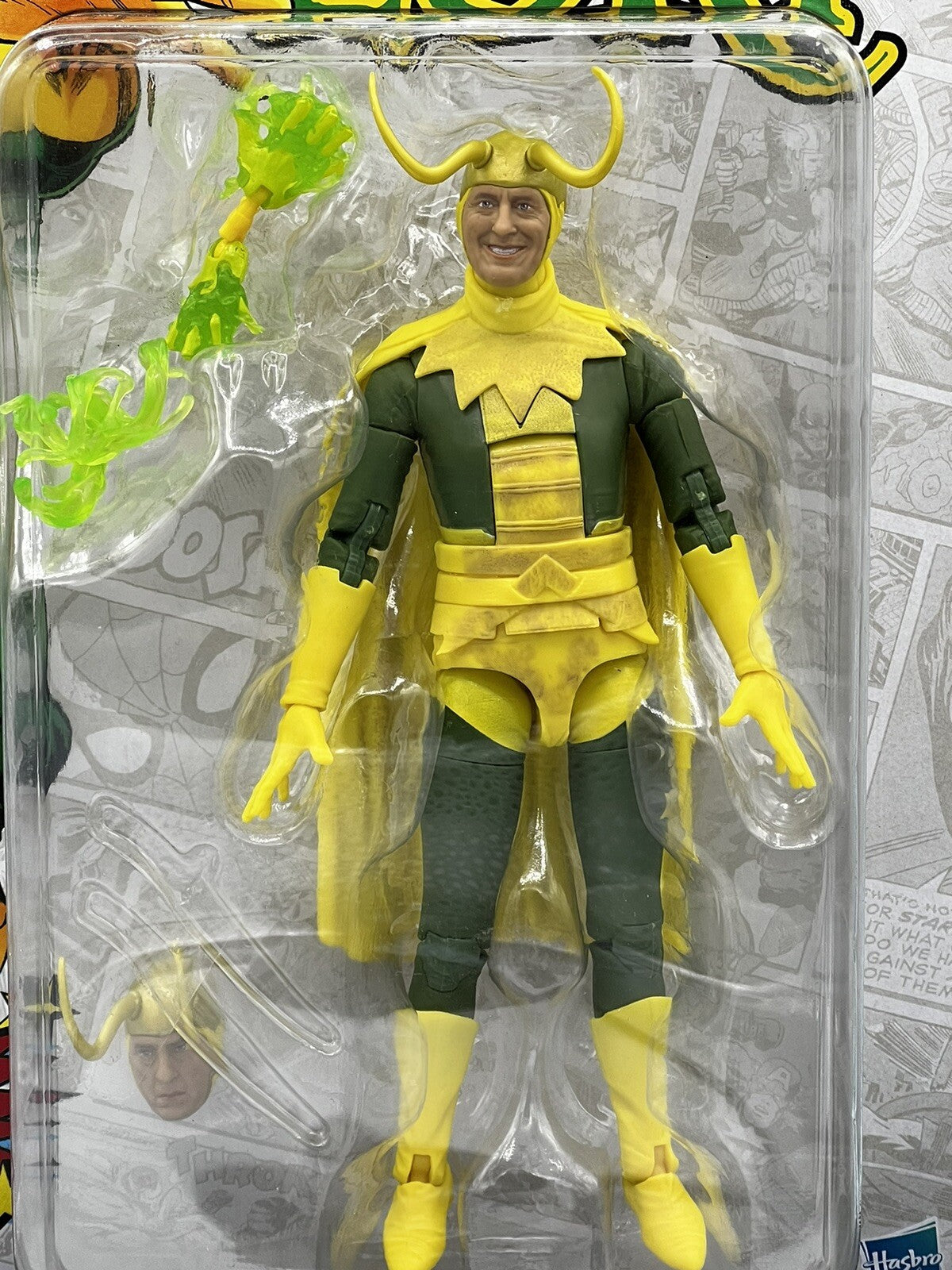 Classic Loki Marvel Legends Disney+ Plus No Khonshu BAF Retro Re-Carded