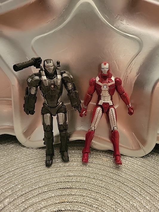 War Machine & Ironmam Mark V Marvel Universe 3.75" Figure 2010 Iron Man 2 Movie 