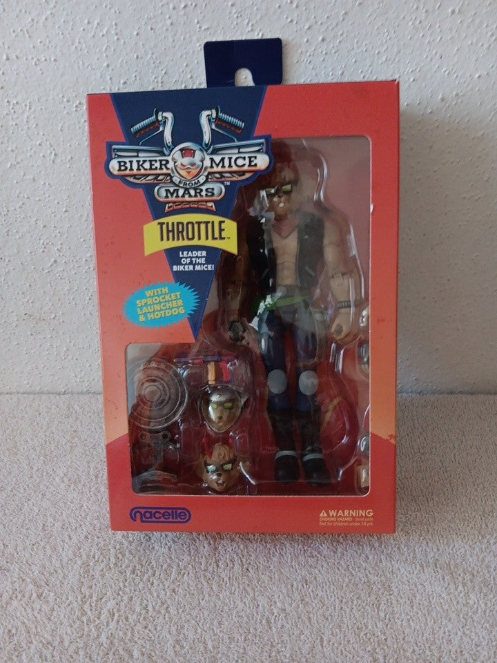Biker Mice From Mars Throttle w Sprocket Launcher Hotdog Nacelle Figure 