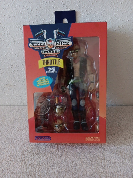 Biker Mice From Mars Throttle w Sprocket Launcher Hotdog Nacelle Figure 