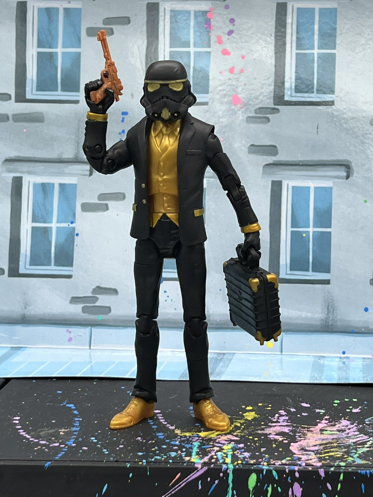 Custom Agent Imperial Stormtrooper (Black) Star Wars Mandalorian Black Series