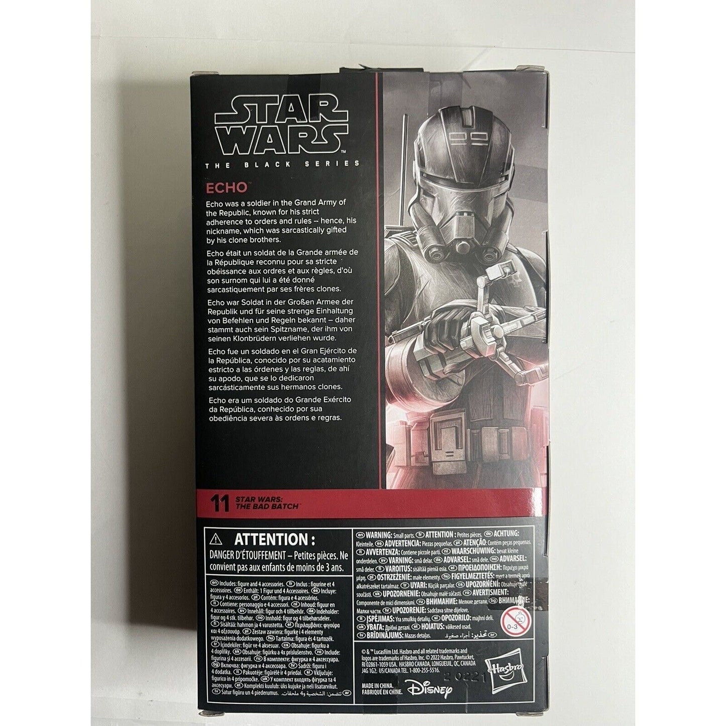 Hasbro Star Wars The Bad Batch Black Series Echo 6" Action Figure