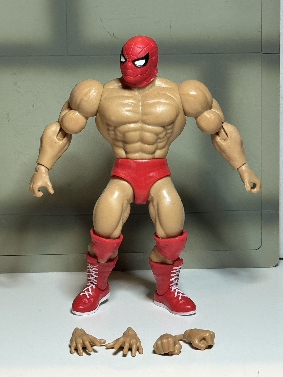 Custom Spider-man WRESTLER Lucha Libre BOOTLEG MOTU Origins Masters Of Wwe