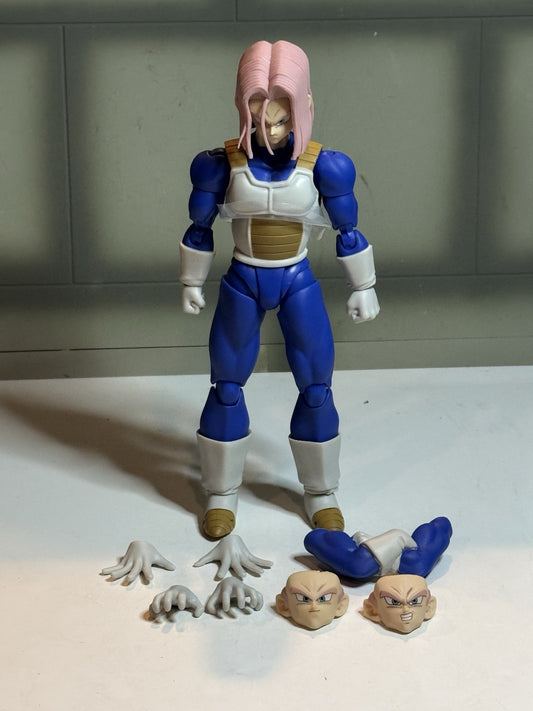 Custom Super Saiyan Pink Rose Trunks S.H. Figuarts w/ SSS head tonsenarttoys