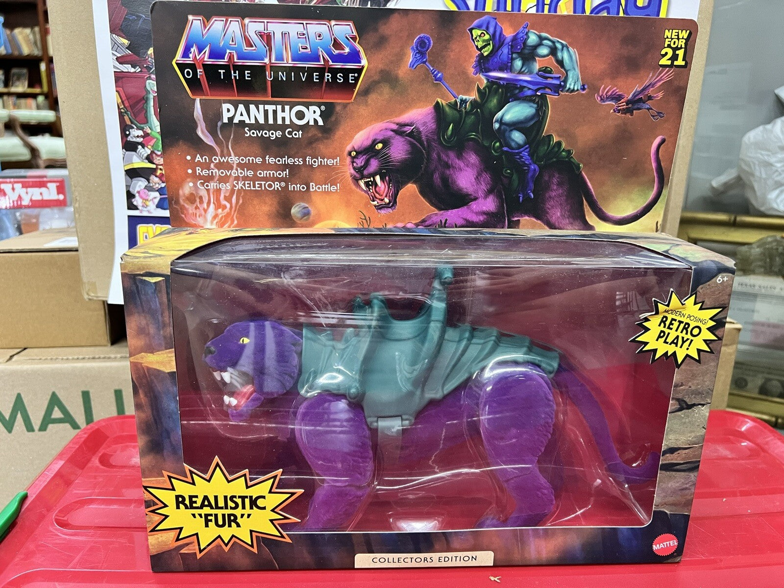 Panthor Flocked Masters Of The Universe Origins Exclusive Collectors MOTU