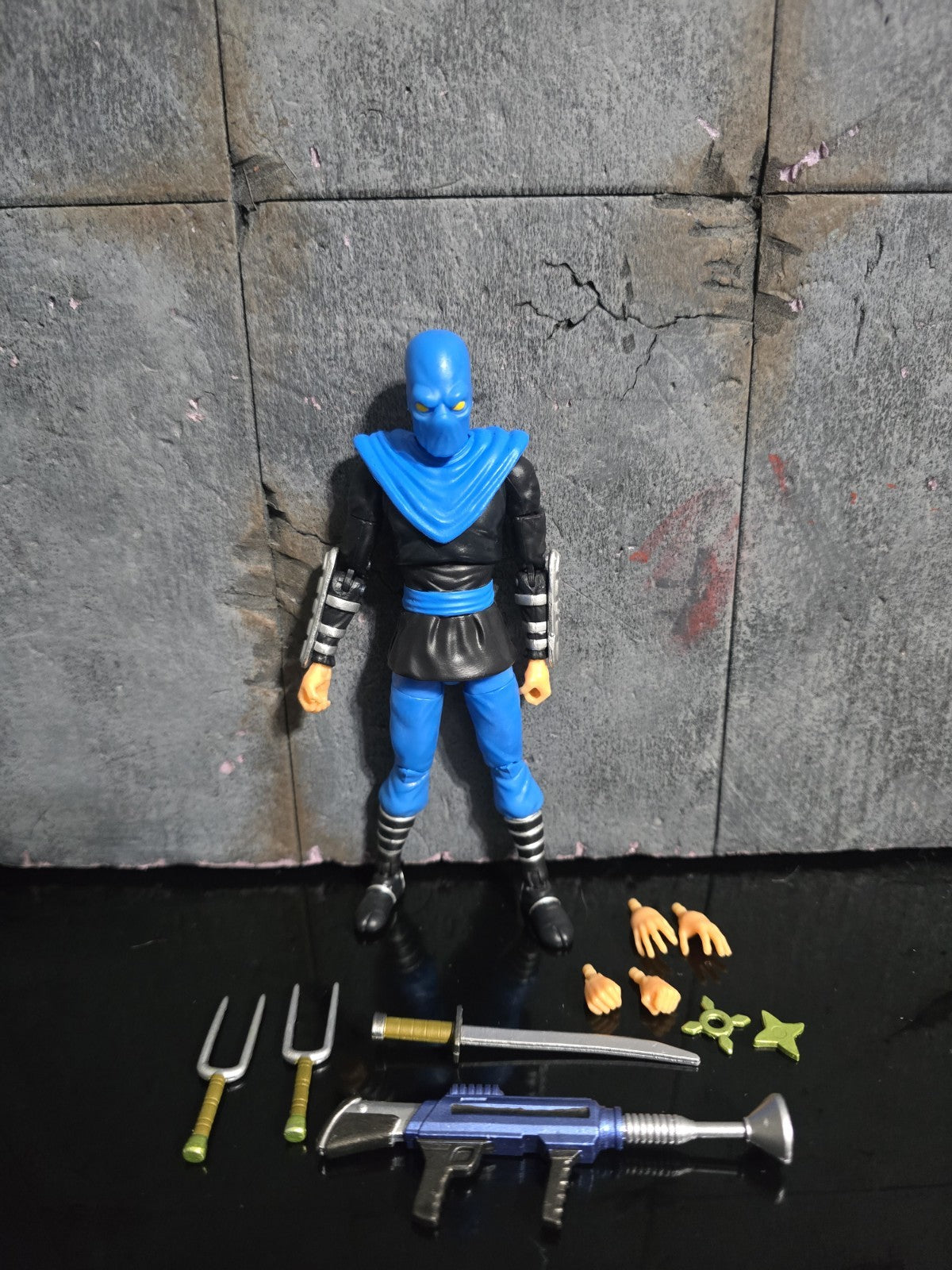 BST AXN TMNT Ninja Turtles In time Foot Clan Soldier Blue, complete