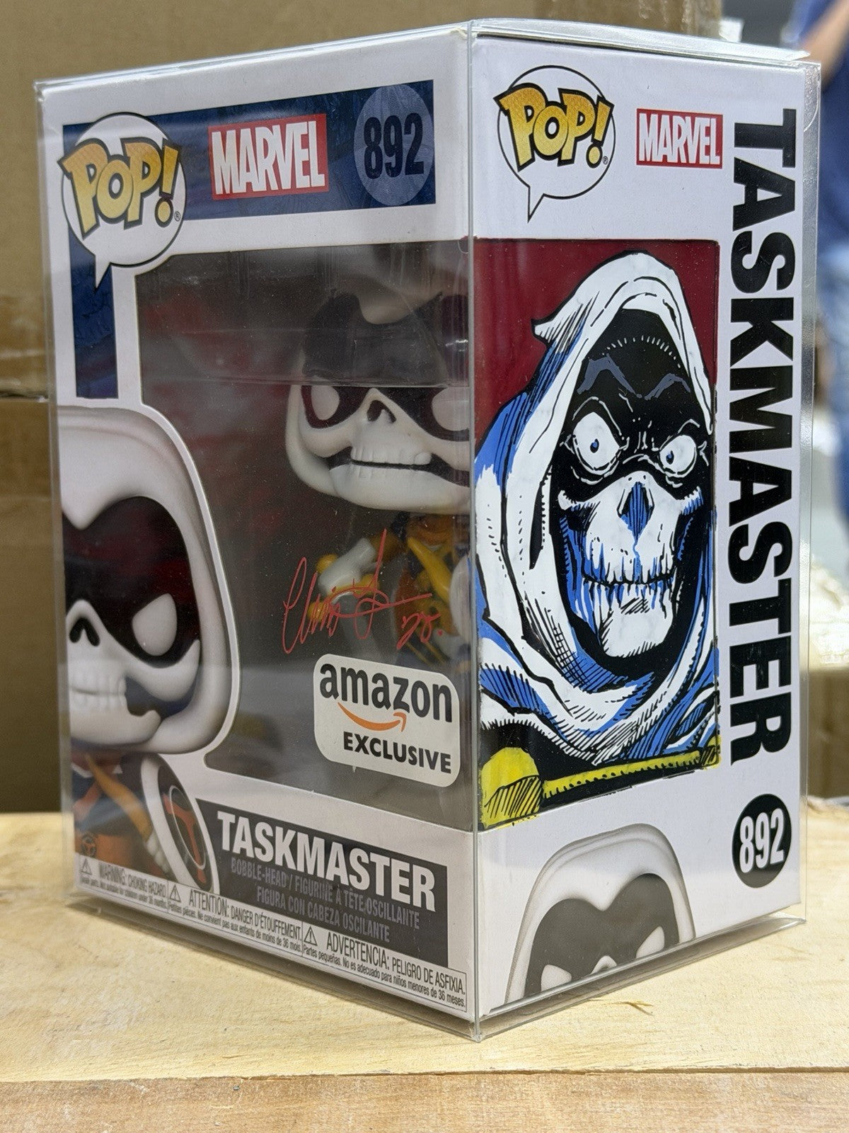 Remarked Chris Foreman Original Art 1/1 TASKMASTER Funko Pop #892 Exclusive