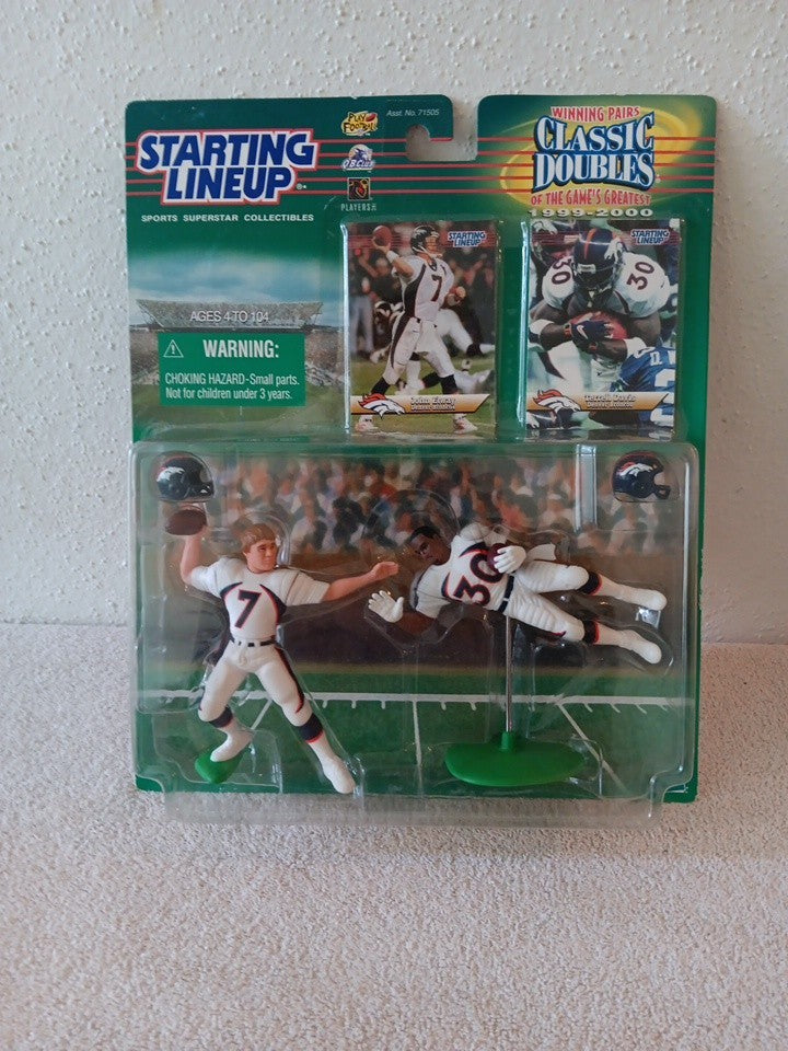  Starting Lineup John Elway and Terrell Davis Classic Doubles Denver Broncos