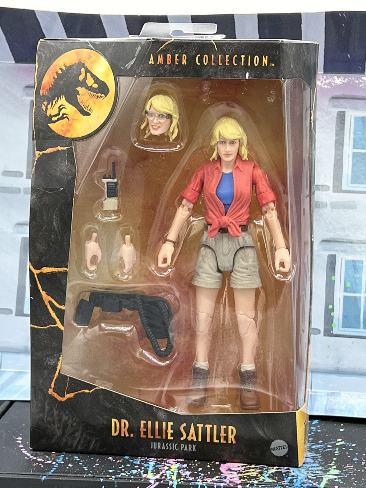 Dr. Ellie Sattler Mattel Collectible Amber Collection Jurassic World Figure New