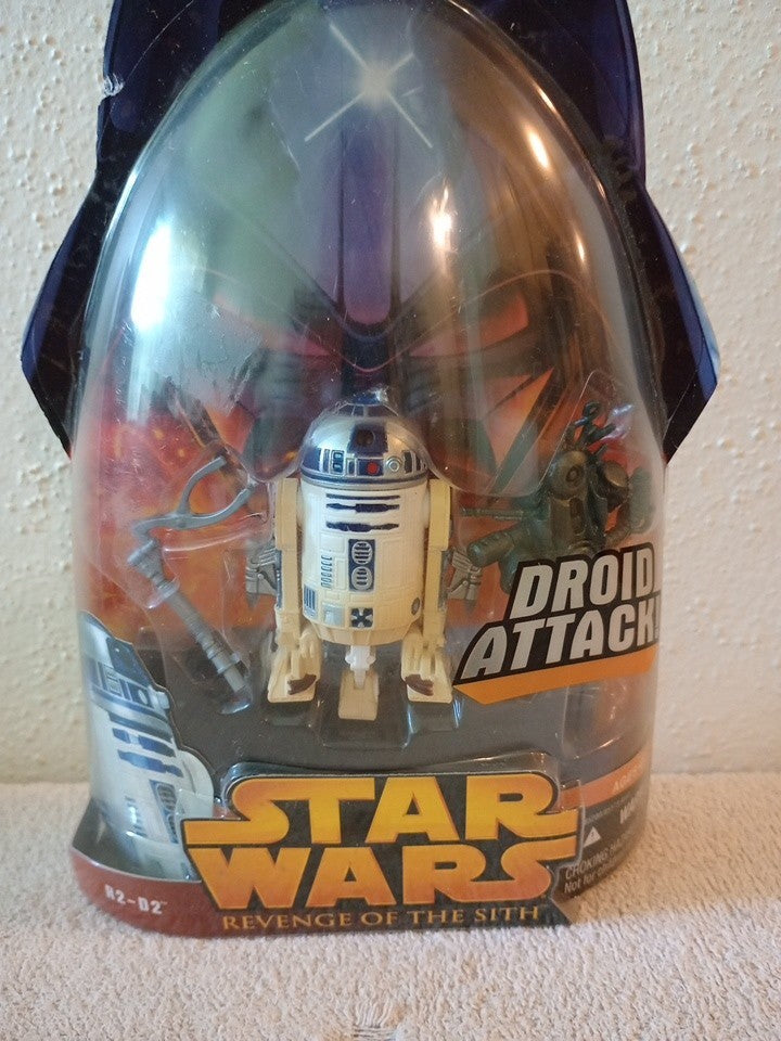 2005 STAR WARS REVENGE OF THE SITH ROTS #7 R2-D2 DROID ATTACK 3.75" Figure