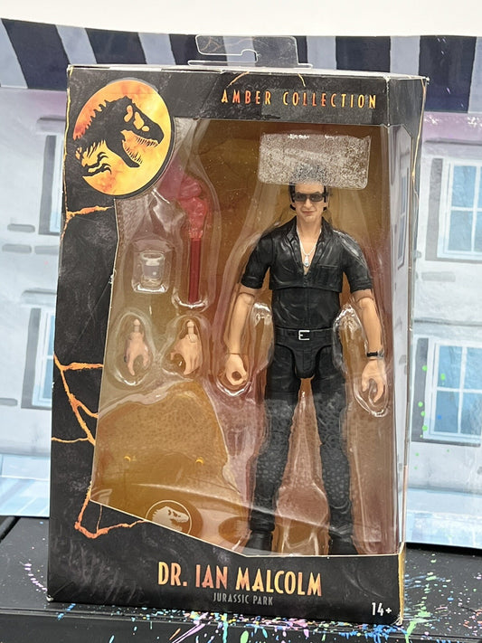 Dr. Ian Malcolm Jurassic Park Amber Collection Figure Jurassic World