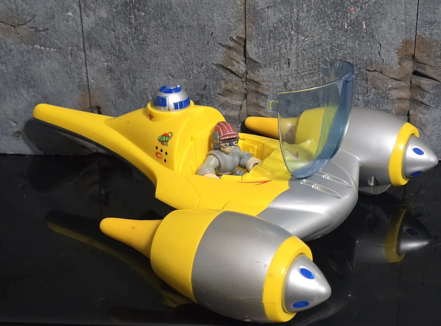 NABOO STARFIGHTER 2001 Playskool Star Wars Galactic Heroes + Anakin Figure