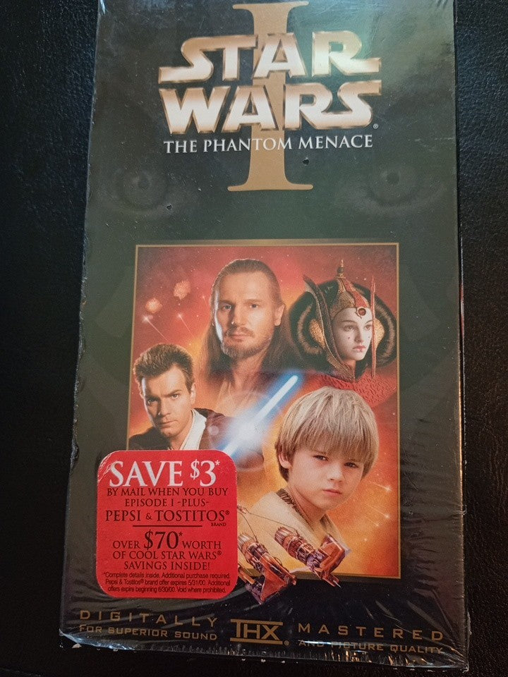 Star Wars Episode 1 The Phantom Menace (VHS, 2001) THX Mastered