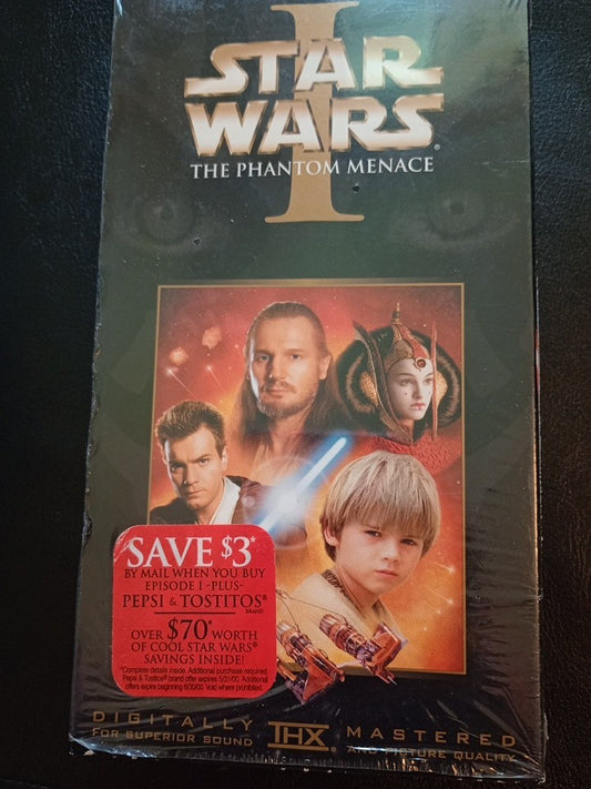 Star Wars Episode 1 The Phantom Menace (VHS, 2001) THX Mastered