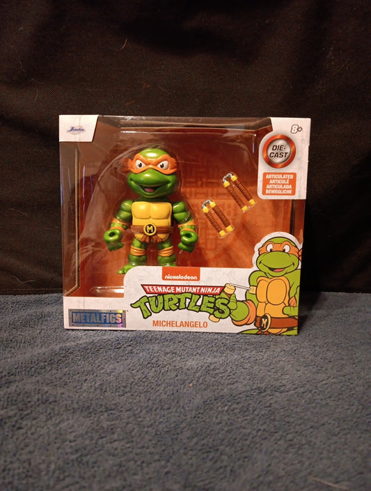 TMNT Teenage Mutant Ninja Turtles Michelangelo 4" Prime METALFIGS  Jada Diecast