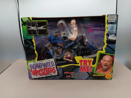 WCW Road Wild Wrestlers BILL GOLDBERG Freewheelin’ Elec Light & Sound Action