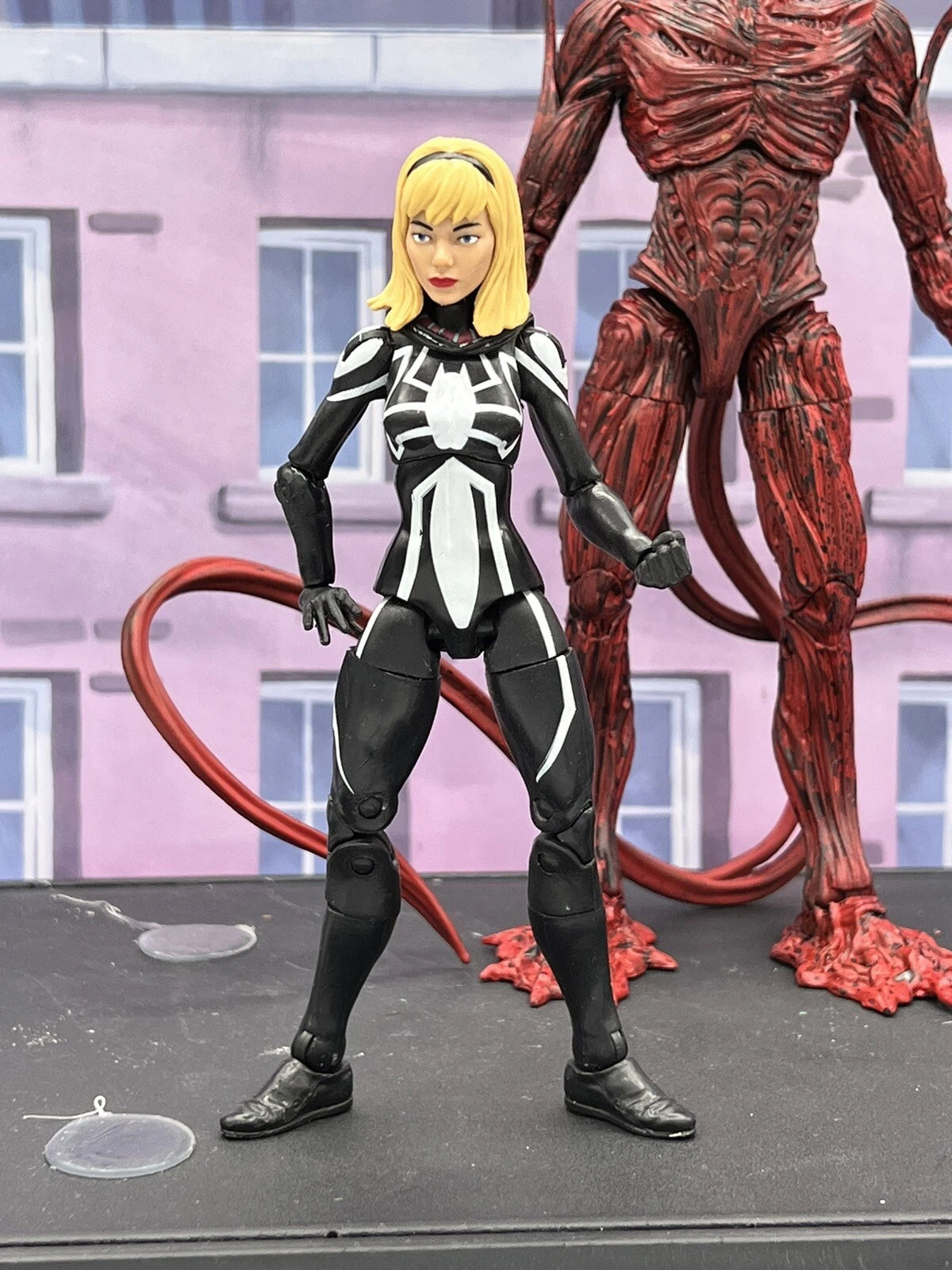 Custom Venomized Spider-Gwen Stacy Marvel Legends Absorbing Man Spider verse
